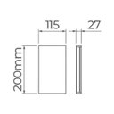 Ver imagem 3 de Arandela Stella Reflex Led 20cm Ip65 6w Bivolt Branco - 2700k - Luz Amarela