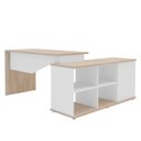 Ver imagem 4 de Escrivaninha Mesa Escritório Diretor em L 3 Gavetas Rolig