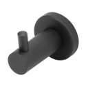 Ver imagem 1 de Porta Toalha Cabide Banheiro Inox Luxo Preto/black Metal