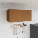 Ver imagem 1 de Armário Aéreo 80cm 1 Porta Basculante Cozinha Milão Marrom/Freijó Rocks