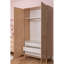 Ver imagem 4 de Guarda Roupa Infantil 2 Portas com Rattan – Mdf e Madeira Pinus - Marca Quater Linha Paglia Pro
