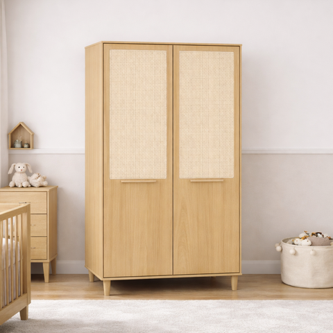 Guarda Roupa Infantil 2 Portas Madeira e MDF em Alto Padrão | Marca Quater | Linha Paglia