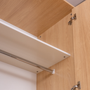 Ver imagem 3 de Guarda Roupa Infantil 2 Portas com Rattan – Mdf e Madeira Pinus - Marca Quater Linha Paglia Pro