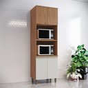 Ver imagem 1 de Paneleiro Duplo com Torre Quente 2 Fornos 715mm Yasmin Espresso Móveis