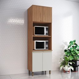 Paneleiro Duplo com Torre Quente 2 Fornos 715mm Yasmin Espresso Móveis - 1