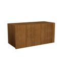 Ver imagem 1 de Armário Aéreo 80cm 1 Porta Basculante Ripada Cozinha Milão Marrom/Freijó Rocks