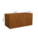 Ver imagem 4 de Armário Aéreo 80cm 1 Porta Basculante Ripada Cozinha Milão Marrom/Freijó Rocks