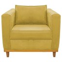Ver imagem 3 de Kit Sofá 2 Lugares e Poltrona Europa Suede Amarelo
