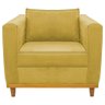 Kit Sofá 2 Lugares e Poltrona Europa Suede Amarelo - 3