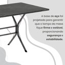 Ver mais imagens de Conjunto Sala de Jantar Mesa Retangular 140x75cm Tampo Madeira MDP Ardósia Indiana 6 Cadeiras Paraty Prata/Paraopeba/Mart
