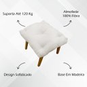 Ver imagem 3 de Puff Decorativo Retangular para Sala Penteadeira Marty Linho