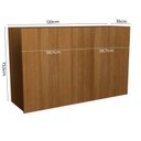 Ver imagem 4 de Armário Aéreo 120cm 2 Portas Cozinha Milão Marrom/Freijó Rocks