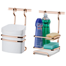Kit Suporte Lixeira 2,5l + Porta Detergente Rose Gold Barra - 1