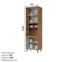 Ver imagem 3 de Paneleiro Duplo com Torre Quente 1 Forno 4 Portas 715mm Yasmin Espresso Móveis