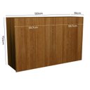 Ver imagem 5 de Armário Aéreo 120cm 2 Portas Ripadas Cozinha Milão Marrom/Freijó Rocks