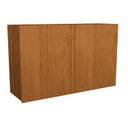 Ver imagem 2 de Armário Aéreo 120cm 2 Portas Ripadas Cozinha Milão Marrom/Freijó Rocks