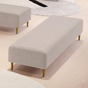 Ver imagem 2 de Puff Decorativo Sala de Estar Bali W01 Pés Palito 210x60cm Bouclê Creme - Lyam Decor