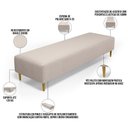 Ver imagem 4 de Puff Decorativo Sala de Estar Bali W01 Pés Palito 210x60cm Bouclê Creme - Lyam Decor