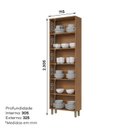 Ver imagem 4 de Cristaleira 2 Portas de Vidro Yasmin Espresso Móveis