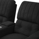 Ver imagem 3 de Poltrona do Papai Dupla Reclinável Real Sala de Tv Cinema Bouclê - Sofa Store:bouclê Preto