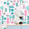 Papel de Parede Adesivo Ateliê de Costura N016052 0,58x3M - 1