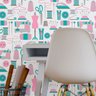 Papel de Parede Adesivo Ateliê de Costura N016052 0,58x3M - 4