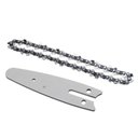Ver imagem 1 de Corrente com Sabre Mini Motoserra Kit 40 Uni Placa Guia 4 Polegadas 14 Dentes Reposiçao Ferramenta C