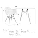 Ver mais imagens de KIT - Mesa redonda Eames 100 cm branco + 4 cadeiras Eiffel DAW Azul petróleo