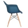 KIT - Mesa redonda Eames 100 cm branco + 4 cadeiras Eiffel DAW Azul petróleo - 5