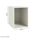 Ver imagem 4 de Ponte Mesa de Cabeceira Planejada 100% MDF 1 Porta Orion CabeCasa MadeiraOriginals Bege/Aveia