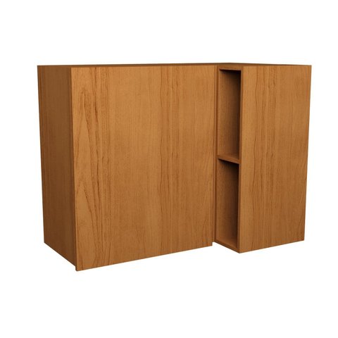 Armário Aéreo 92,5cm 1 Porta Canto Cozinha Milão Marrom/Freijó Rocks