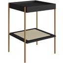 Ver imagem 1 de Mesa Lateral para Sala de Estar Industrial Indy A03 Nero Dourado