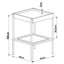Ver imagem 5 de Mesa Lateral para Sala de Estar Industrial Indy A03 Nero Dourado