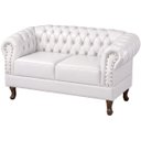 Ver imagem 2 de Namoradeira Chesterfield Duque 2 Lugares em Couríssimo Branco