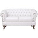 Ver imagem 3 de Namoradeira Chesterfield Duque 2 Lugares em Couríssimo Branco