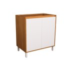 Ver imagem 3 de Balcão para Cozinha 80cm 2 Portas Cozinha Milão Branco/Ártico/Freijó Rocks