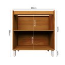 Ver imagem 6 de Balcão para Cozinha 80cm 2 Portas Cozinha Milão Branco/Ártico/Freijó Rocks