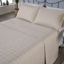 Ver imagem 4 de Kit Cobre Leito Matelado Dupla Face Soft 3 Peças King 100% Poliéster Cor:areia