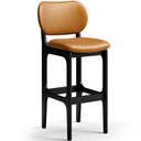 Ver imagem 3 de Kit 6 Banquetas Alta Bar Cozinha Sala Jantar Fixa Betta L02 Preto Couríssimo Whisky - Lyam Decor