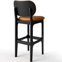 Ver mais imagens de Kit 6 Banquetas Alta Bar Cozinha Sala Jantar Fixa Betta L02 Preto Couríssimo Whisky - Lyam Decor