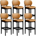 Ver imagem 1 de Kit 6 Banquetas Alta Bar Cozinha Sala Jantar Fixa Betta L02 Preto Couríssimo Whisky - Lyam Decor