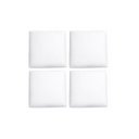 Ver imagem 1 de Kit C/ 4 Assentos Banco Banqueta Cadeira Quadrado 30cm:branco