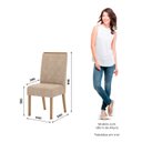 Ver imagem 3 de Kit com 02 Cadeiras de Jantar Nina Bege/Nature/Creme