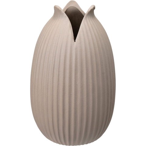 Vaso Decorativo Enfeite Home&co Cerâmica 26x17x17cm Marfim
