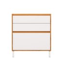 Ver imagem 2 de Balcão 80cm 3 Gavetas Cozinha Milão Branco/Ártico/Freijó Rocks