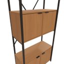 Ver imagem 7 de Estante Industrial Alta 4 Portas Canela/preto Fosco