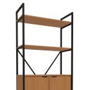 Ver imagem 6 de Estante Industrial Alta 4 Portas Canela/preto Fosco