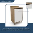 Ver imagem 4 de Armário para Cozinha 1 Porta Confort Marrom/Cinamomo/Off White