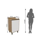 Ver imagem 2 de Armário para Cozinha 1 Porta Confort Marrom/Cinamomo/Off White