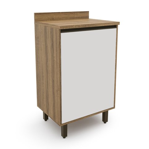 Armário para Cozinha 1 Porta Confort Marrom/Cinamomo/Off White